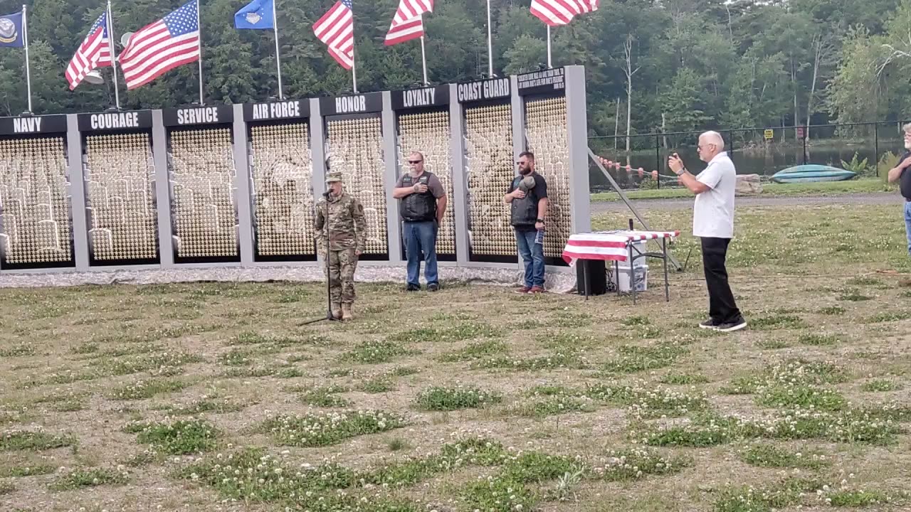 Gold Star memorial wall event Lisbon Falls Maine 2023