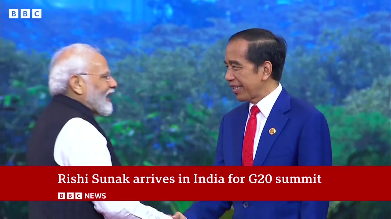 G20 summit: World leaders arrive in India's capital - BBC News