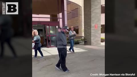 WOW! Watch High School Teacher & Coach Greeted by Cheering Crowd After Finishing Chemo