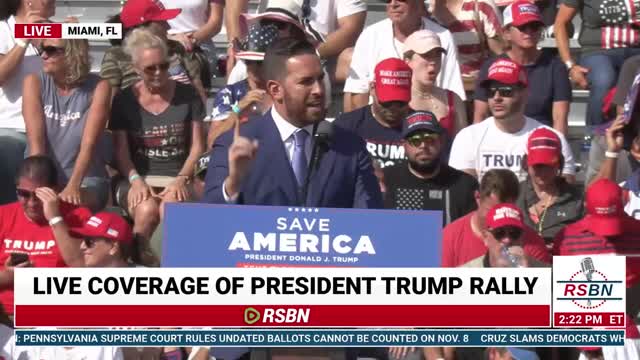 Daniel Perez Speech: Save America Rally in Miami, FL - 11/6/22