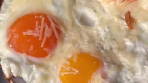 sunny side up with parmesan cheese #egg #fry #cheesy #food #viral #shorts