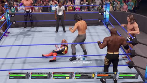 wwe2k22 myrise walkthrough 155, six man tag match