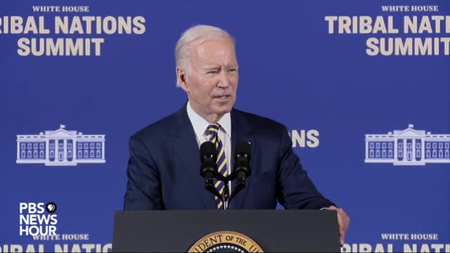 Biden addresses White House Tribal Nations Summit in Washington