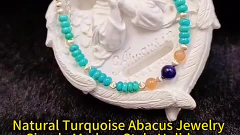 GN-20241017-01 Natural Turquoise Abacus Jewelry Simple Modern Style Holidays Anniversary Gifts Best