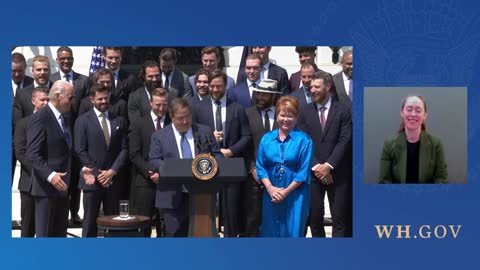 0417. President Biden Welcomes the Tampa Bay Lightning to the White House