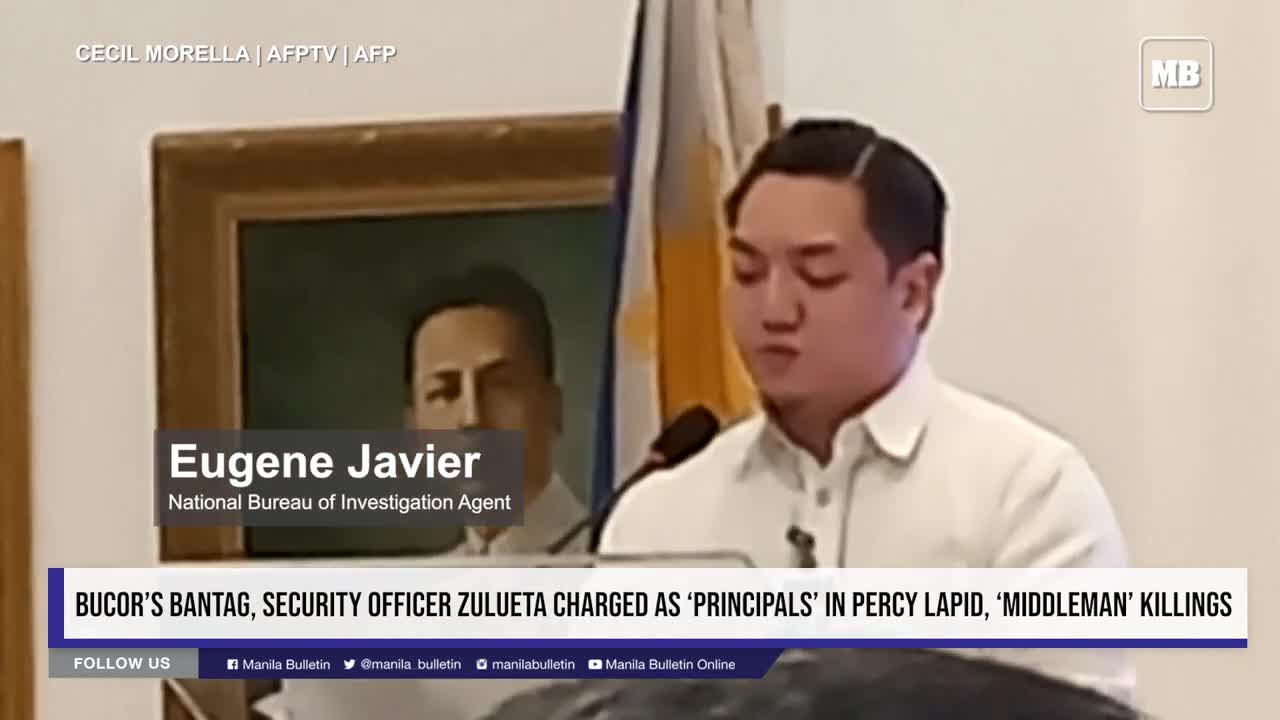 BuCor’s Bantag, security officer Zulueta charged as ‘principals’ in Percy Lapid, ‘middleman’ killing