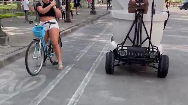 Driving Giant Toilet in Chicago #shorts