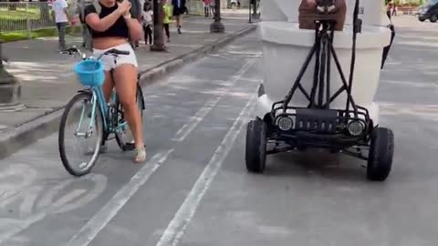 Driving Giant Toilet in Chicago #shorts