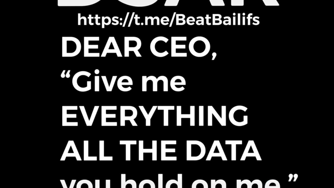 DSAR | DEAR CEO COME CLEAN ABOUT ME