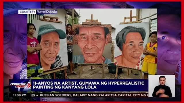 11-anyos na artist, gumawa ng hyperrealistic painting para sa kaarawan ng kaniyang lola