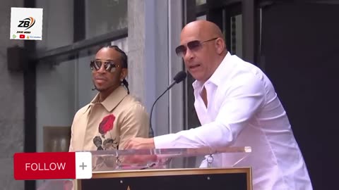 Vin diesel helps ludacris" daughter surprise him at Walk of fame ceremony 🎑🎑🎑