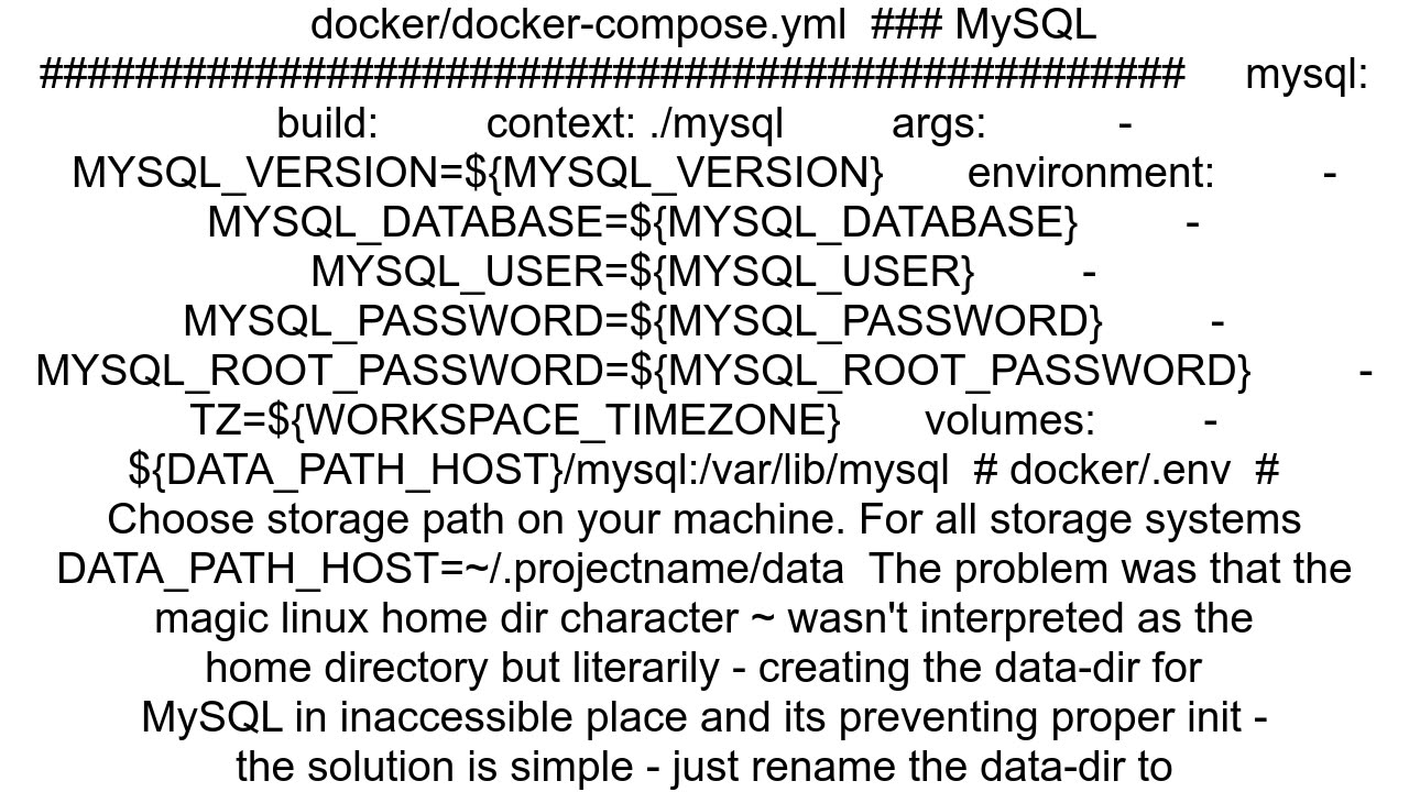 Can39t seem to get MySQL to start in Docker Container