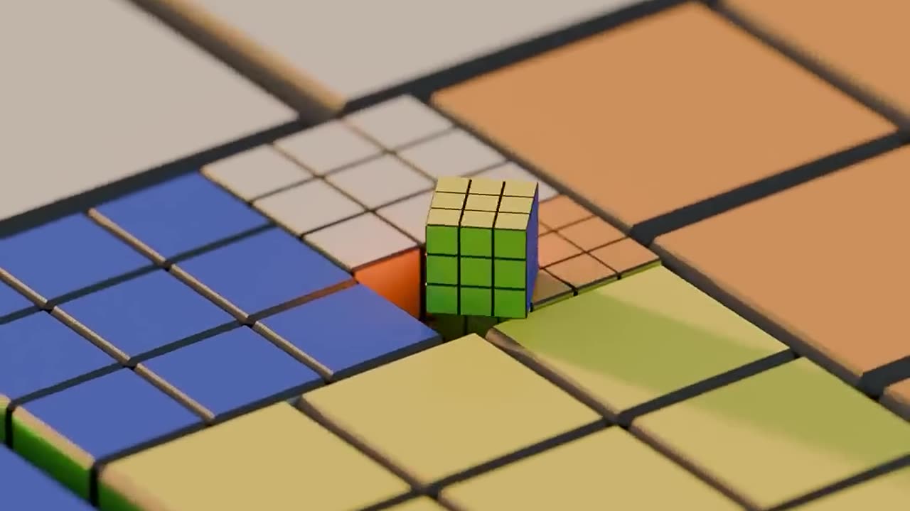 Satisfying Rubik Cube Slide and Drop Perfect Loop(1080P_HD)