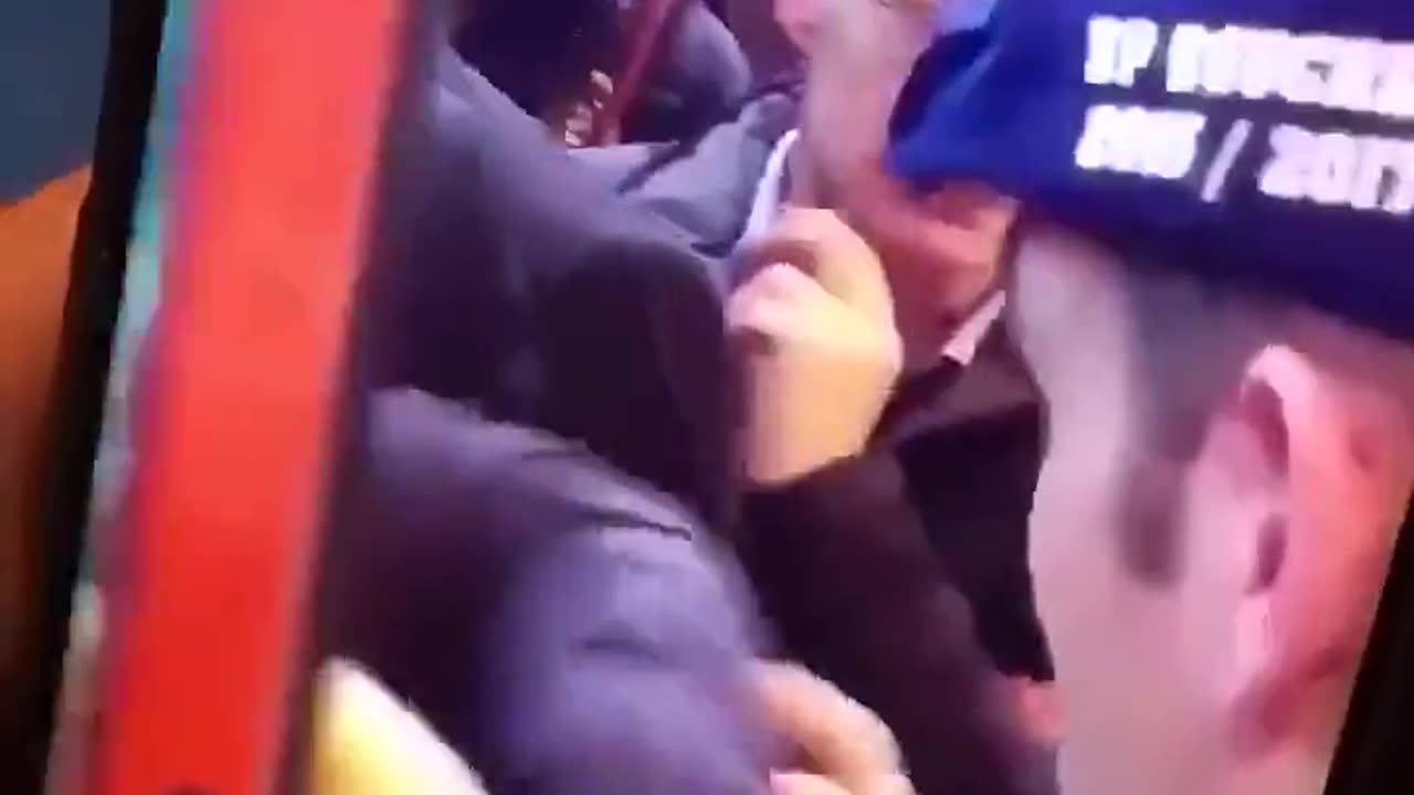 The close up of Macron getting egged.