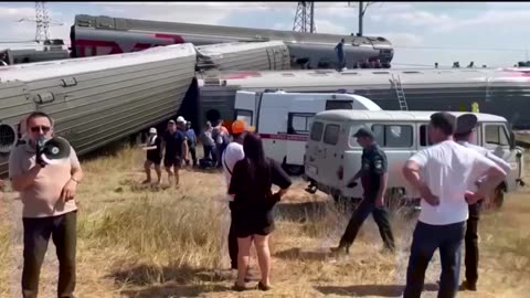 At least 140 people hurt as Russian train smashes into truck