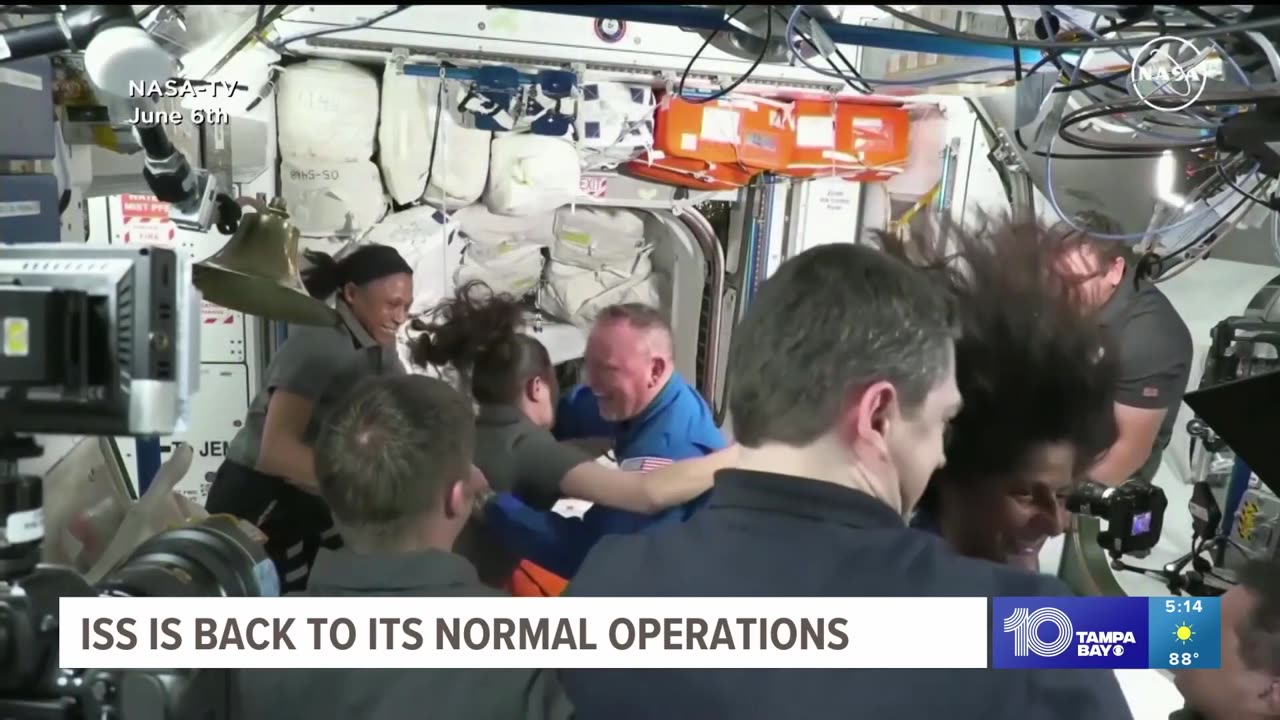 NASA astronaut remains at hospital after returning from an extended stay in space