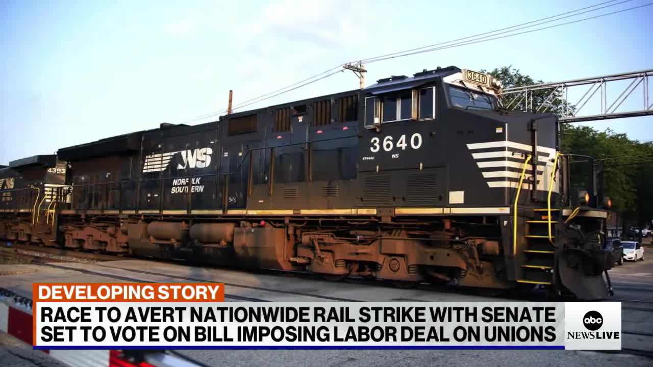 Senate set to pass legislation aimed at averting a rail strike