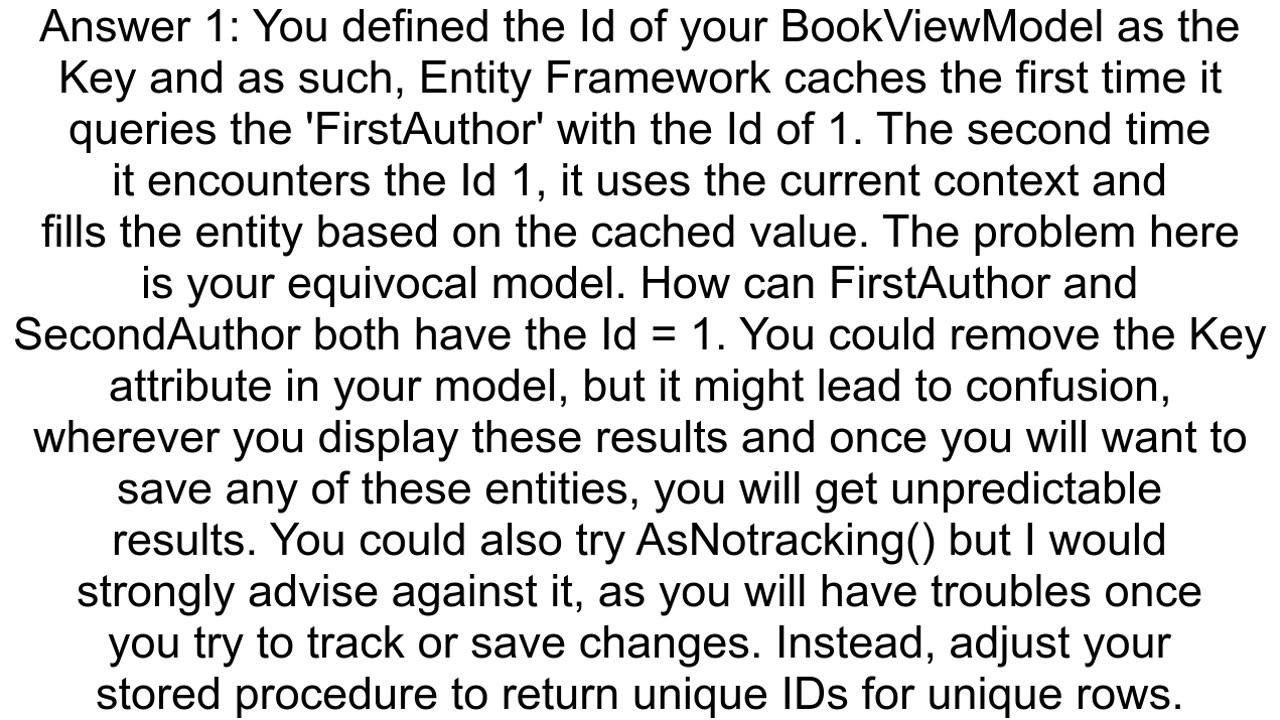 EF Core stored procedure different returning result