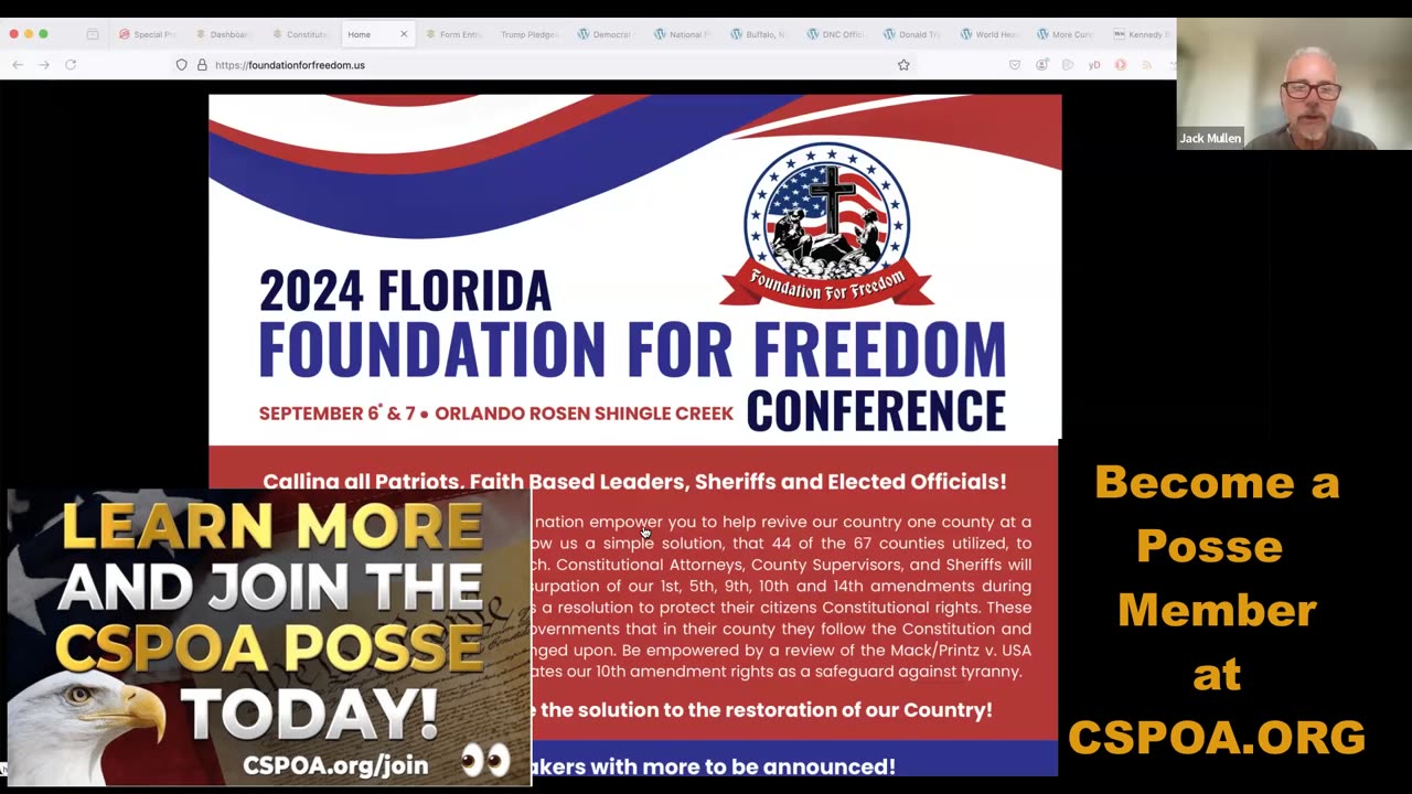Join CSPOA Sept 6-7 in Orlando - Calling Sheriffs, Deputies, & Posse