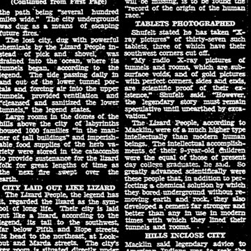 ⬛️🐲 Lizard People 🐉🗡🐸🪽✨️ January 29, 1934