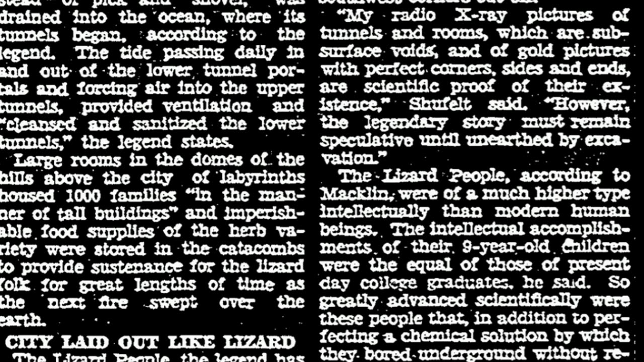 ⬛️🐲 Lizard People 🐉🗡🐸🪽✨️ January 29, 1934