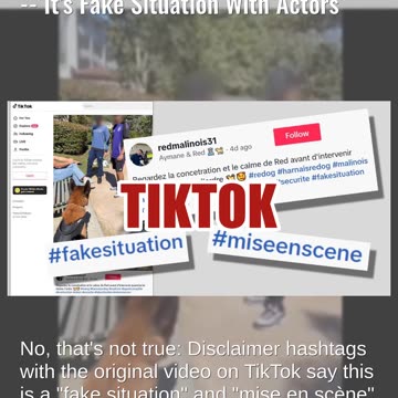 Fact Check: French Girl NOT Really Being Harassed By 2 Migrants -- It's Fake Situation With Actors