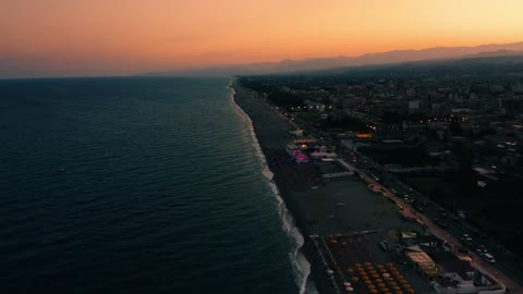 The coastline of calabria, Italy, is romantic as far as the eye can see