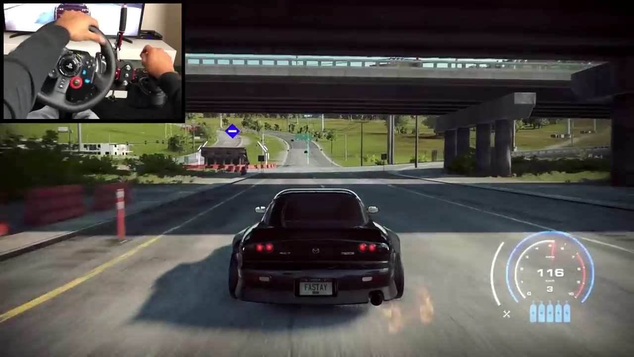 Gameplay in need for speed Heat with rebuilding a MAZDA RX _7 SPIRIT R _ LOGITECH G29 gameplay
