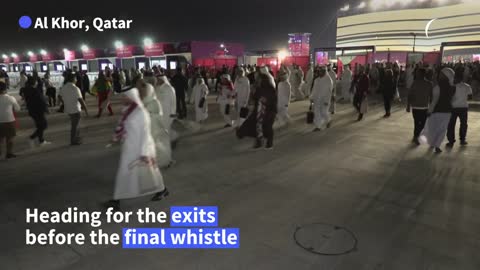 Ecuador supporters celebrate after beating hosts Qatar