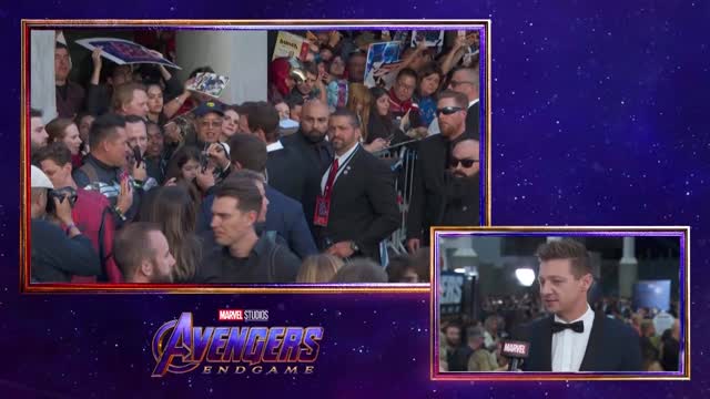 Jeremy Renner talks prepping as Hawkeye for Avengers Endgame at the World Premiere