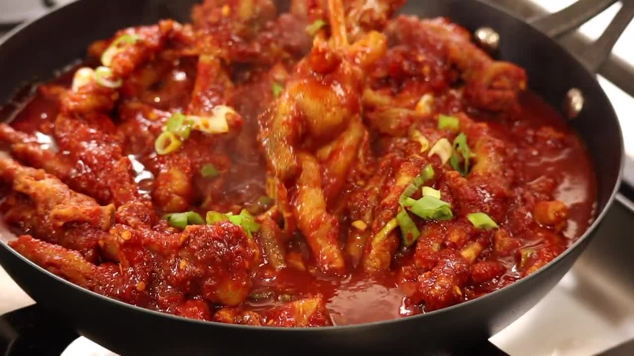Resep Dakbal Ceker Ayam Pedas KOREA _ Korean Fire Spicy Chicken Feet Recipe 辣鸡脚 _ 국물 닭발 매운닭발 불닭발 만들기