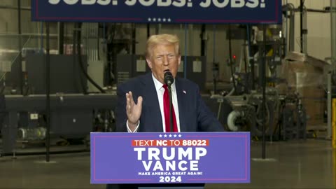 President Trump holds a campaign rally in North Carolina