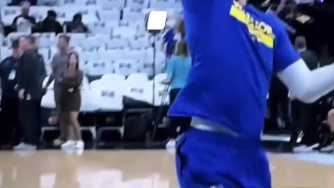 Stephen curry pre game workout at golden 1 center sacremento