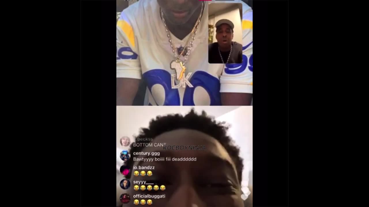 Top5 IG live vs lil berete heated exchange #top5 wearing JoEazy’s chain