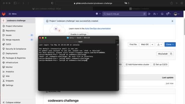 How to push your Codewars to GitLab (Part 1)