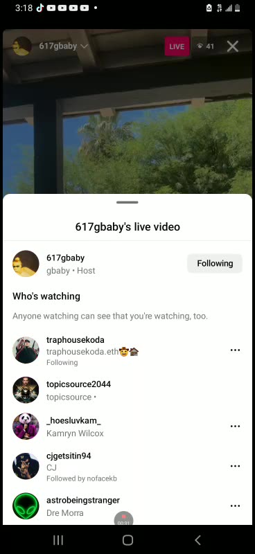 Gbaby instagram live 8/12/23