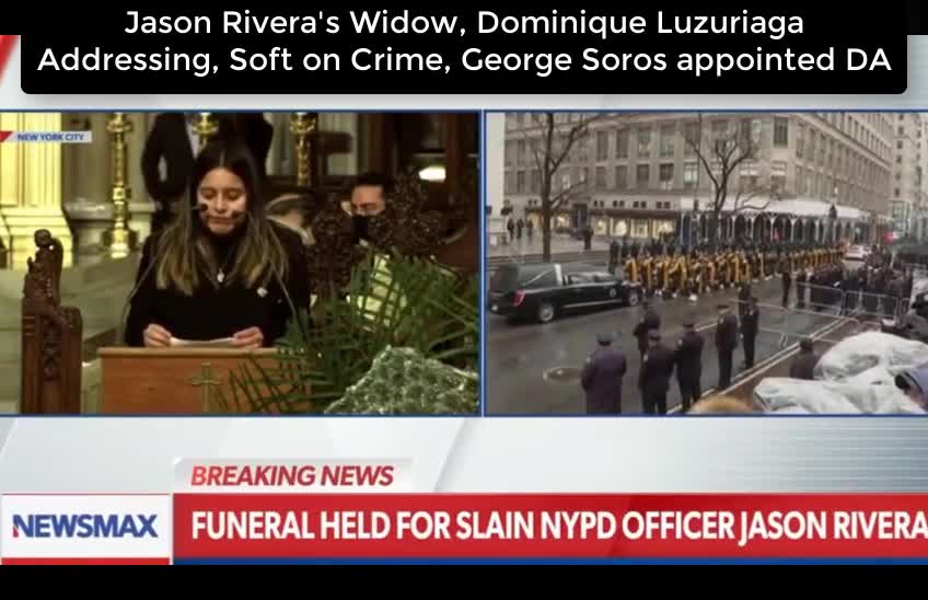 Jason Rivera's Widow, Dominique Luzuriaga Addressing, Soft on Crime, George Soros appointed DA