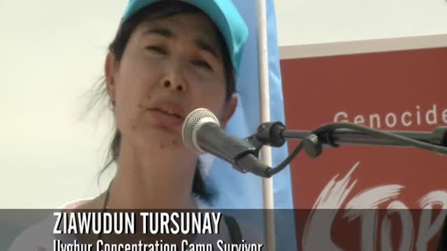 Ziawudun Tursunay: "Stop the Genocide Games" rally in DC