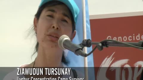 Ziawudun Tursunay: "Stop the Genocide Games" rally in DC