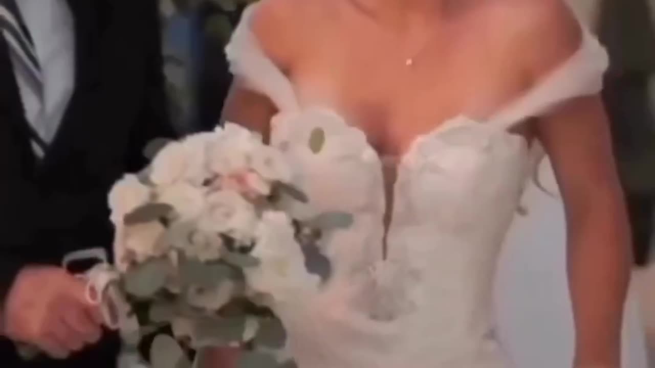 She walked for love on her wedding day
