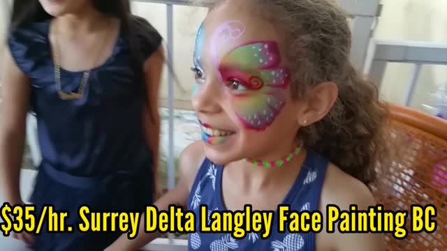 Richmond BC $35/hr. Surrey Delta Langley Face Painting BC