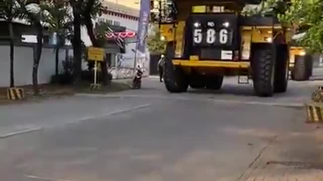 Haul truck on the road