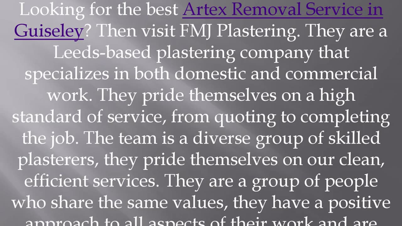 Get the best Artex Removal Service in Guiseley