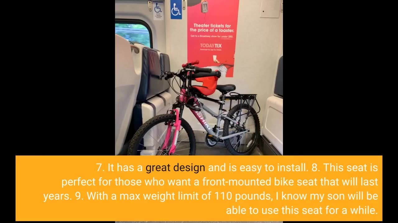 View Reviews: Eton Front Mounted Baby Bike Seat, Universal Kids Bike Seat for Children, Front M...