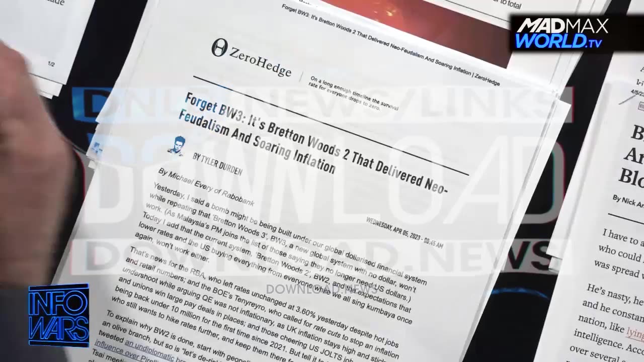 Alex Jones: The New World Order Financial System Rises After The Great Financial Reset - 4/5/23