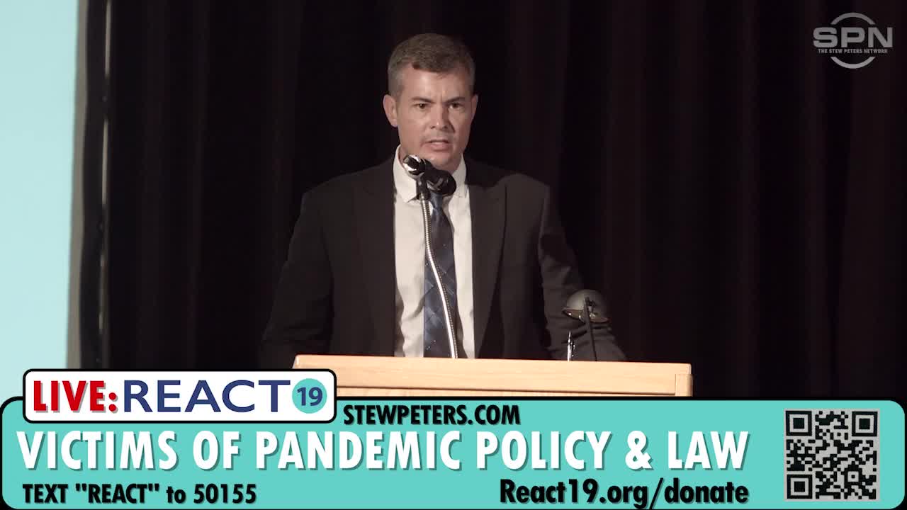 Josh Yoder at React19's Victims of Pandemic Policy & Law Event