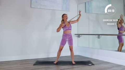 10 Min Toned Upper Body Resistance Band Workout (At Home)