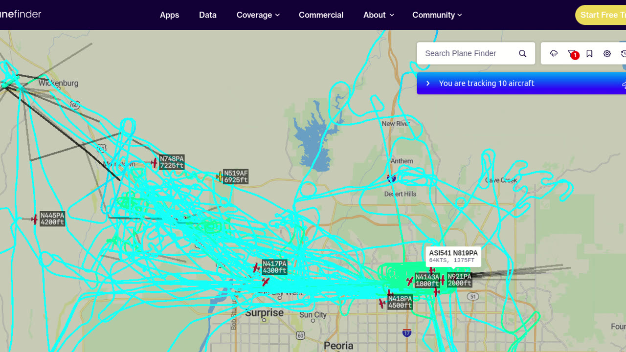 Metal bird mafia - from UTAH - gang stalking the piss out of US60 - N748PA N912PA N445PA N417PA