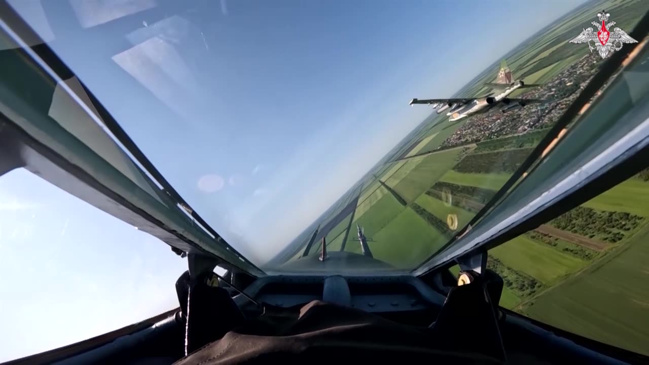 Russian Aerospace Forces' Su-25 attack aircraft in action