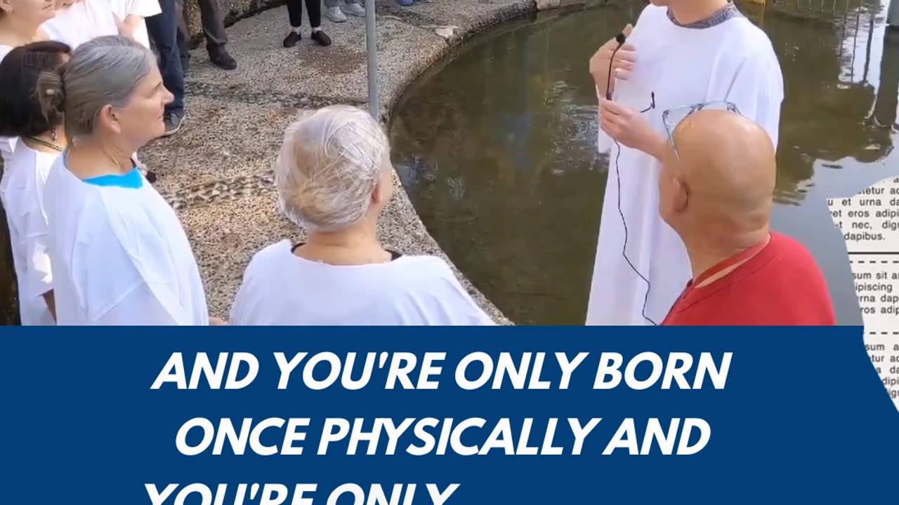 Baptism teaching at the Jordan River